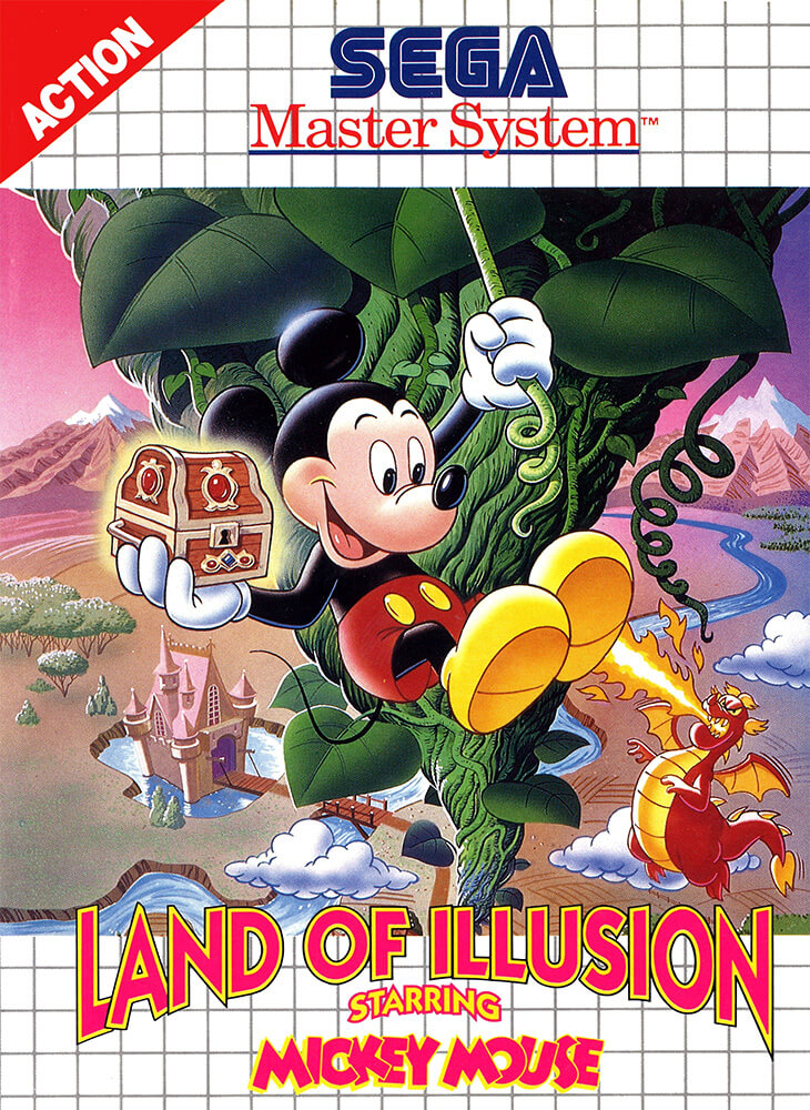 Jeu Vidéo SEGA Master System Castle Of Illusion Avec Mickey Mouse - Version PAL, En Très Bon état